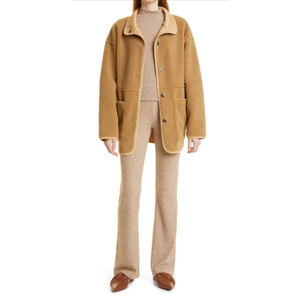 NWT Vince Rib Flare Knit Pants in Camel S